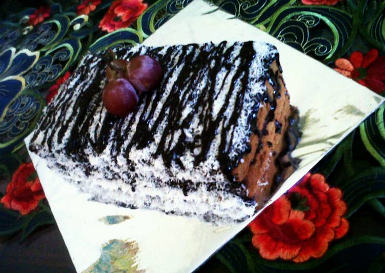 resep masakan Lamington cake coklat (enak dan lembut)