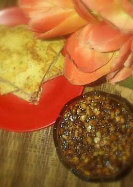 Tahu telur saus kecap kacang