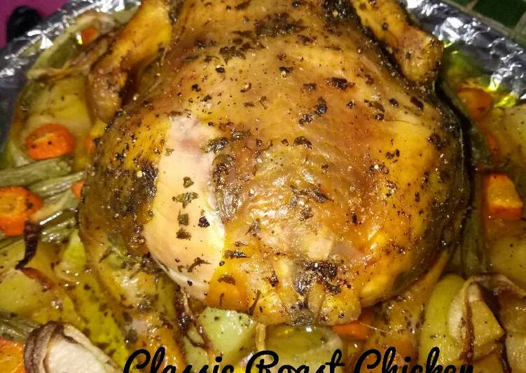 bahan dan cara membuat Classic Roast Chicken