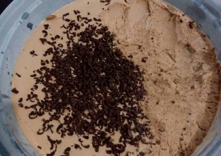 Resep Homemade Mocha Ice Cream Kiriman dari Ang Anita Setiawati