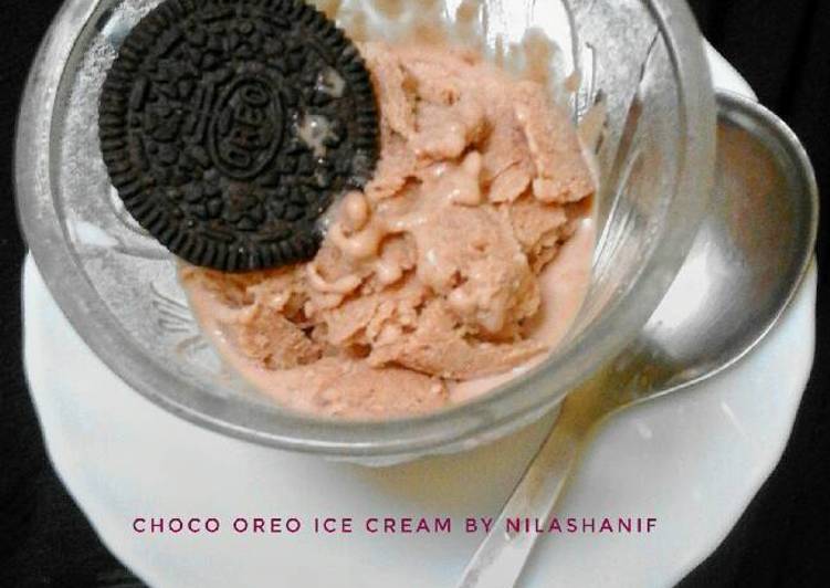 gambar untuk cara membuat Choco oreo ice cream