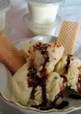 Es krim durian coklat segar