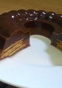 Puding coklat biskuit