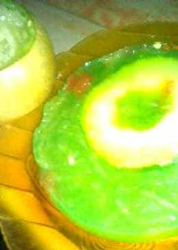 Agar agar serabut melon isi senpi (semangka pisang)