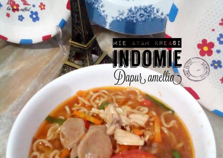 cara membuat Mie ayam kreasi indomie