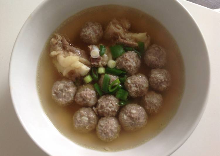 cara membuat Bakso Sapi Kuah