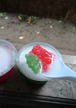 Bubur mutiara merah hijau