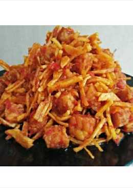 Tempe dan kentang balado irit dan enaak