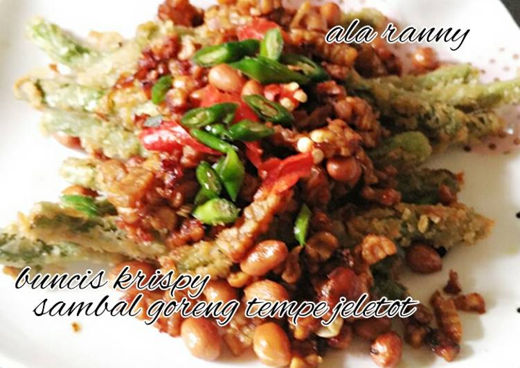 resep makanan Buncis crispy sambel goreng tempe jeletot