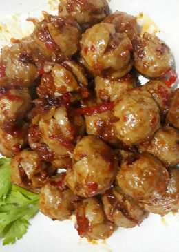 Bakso goreng pedas mantaap.