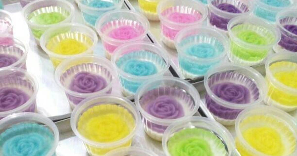 Resep Puding Kaca  Mawar  Cup oleh  Maria Stefanus  Cookpad