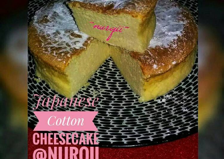 bahan dan cara membuat Japanese Cotton Cheesecake