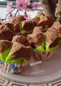 Bolu kukus mekar pandan coklat