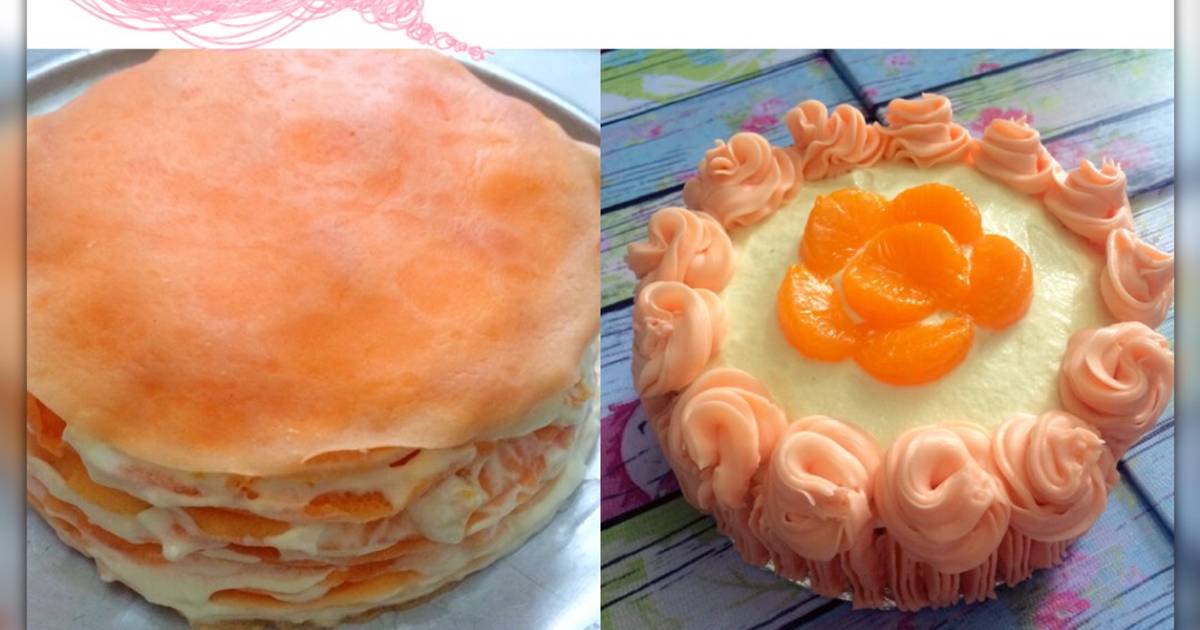 Resep Orange Cheese Mille Crepes Cake Resep Orange Cheese Mille Crepes Cake