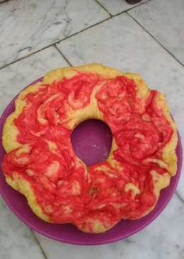 Bolu kukus tape merah cantik..no ribet no gagal