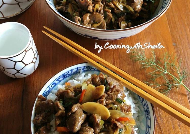 resep makanan Honey Black Pepper Beef