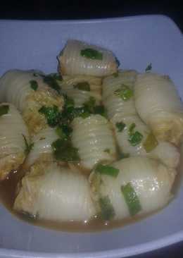 18. Sawi putih gulung isi ikan