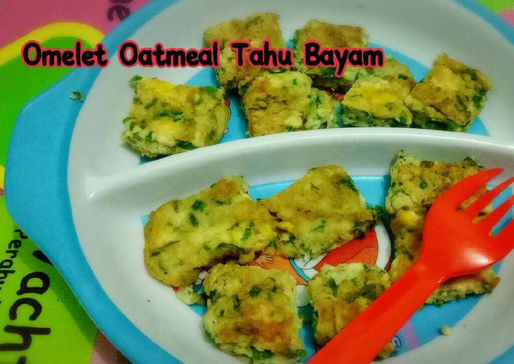 resep makanan OOTB (omelet oatmeal tahu bayam) toddler meal