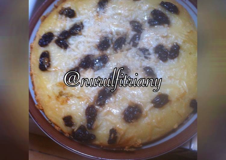 resep masakan Bolu tape kismis keju tanpa mixer dan oven