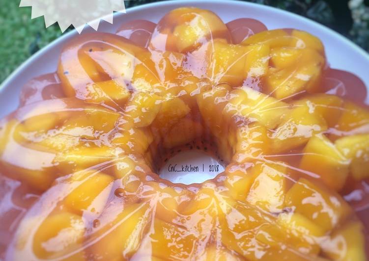 bahan dan cara membuat Puding Mangga Selasih