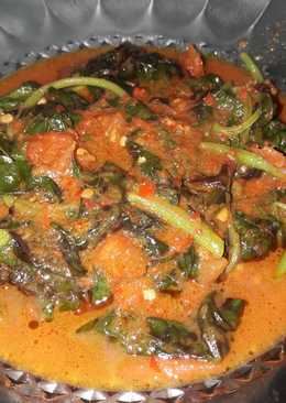 Sayur bayam tumis pedas