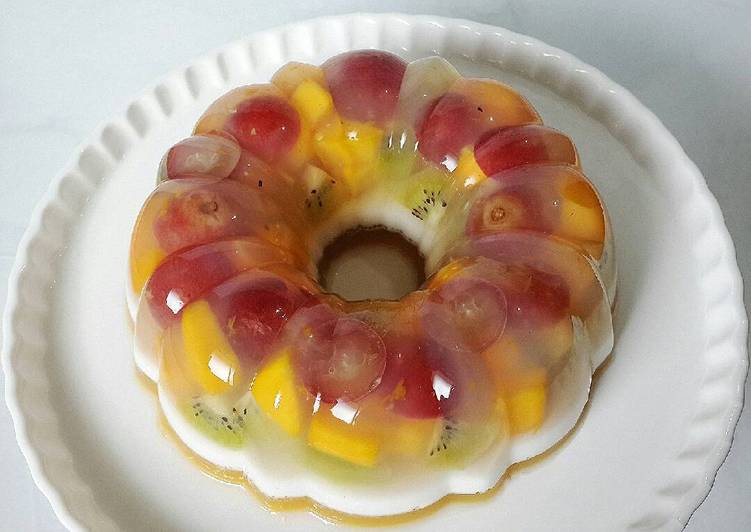 gambar untuk resep makanan Fruity Mango Puding