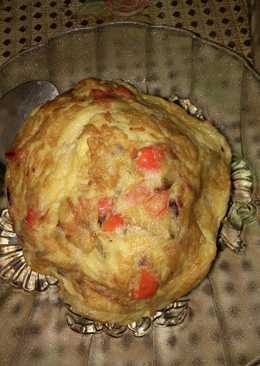 Telur dadar bwang merah, putih