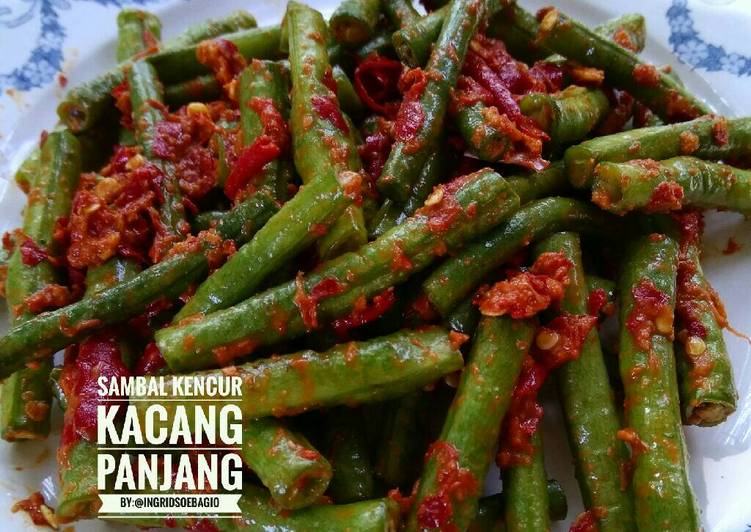 cara membuat Sambal kencur kacang panjang