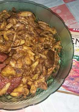 Ayam suwir rolade rendang