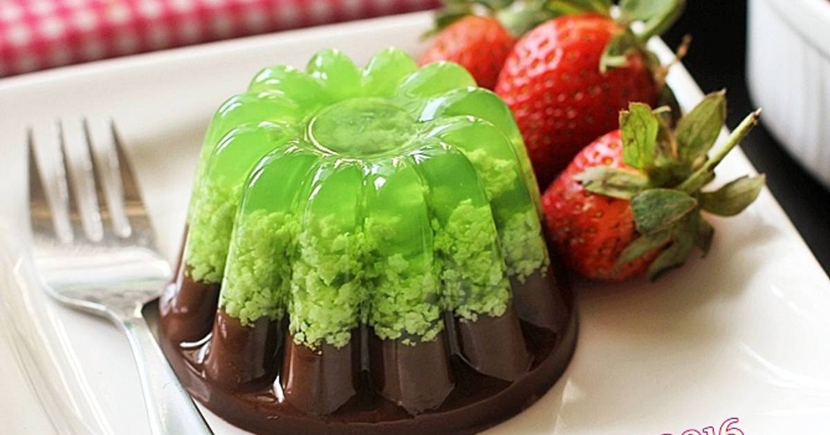  Resep  Puding  Lumut  Pandan Cokelat gurih bangett oleh 