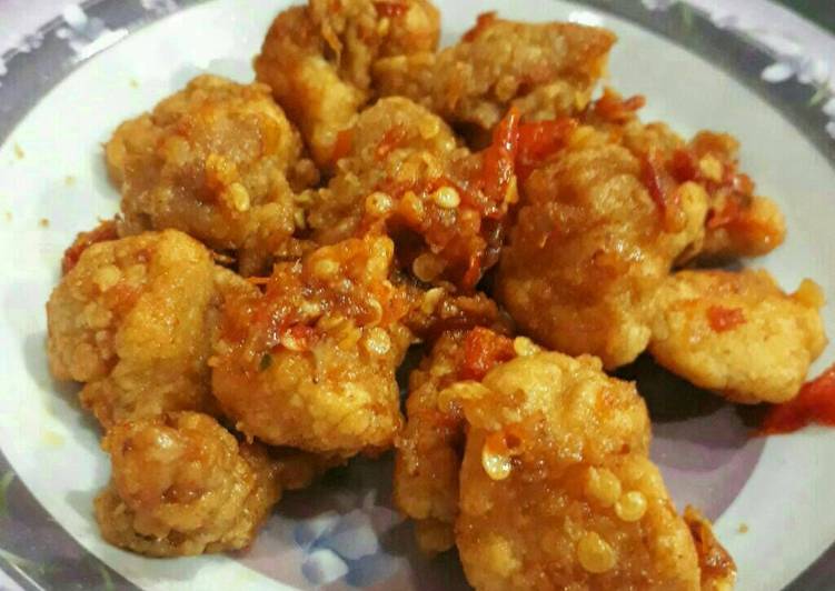 gambar untuk cara membuat Ayam Popcorn sambal bawang