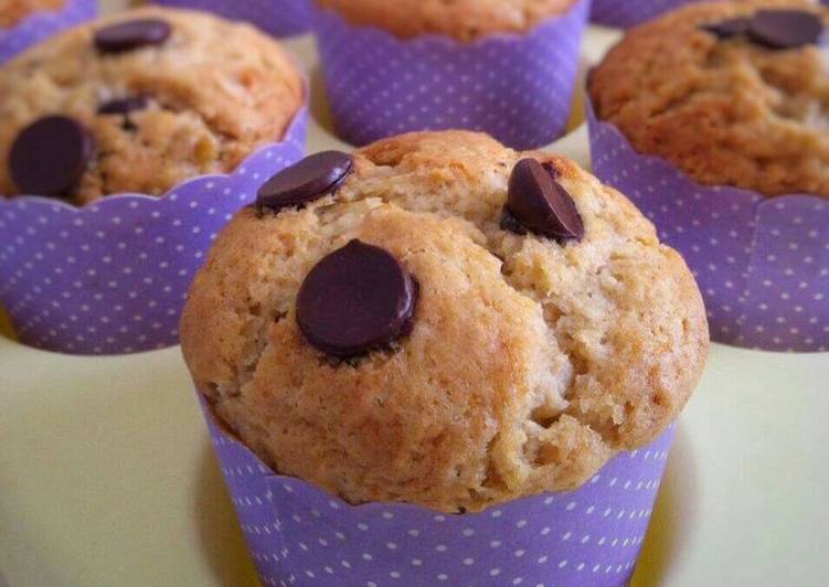 gambar untuk cara membuat Banana Chocolate Chip muffins (pr_olahancoklat)