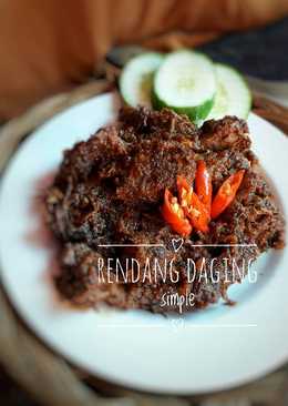 Rendang daging simple