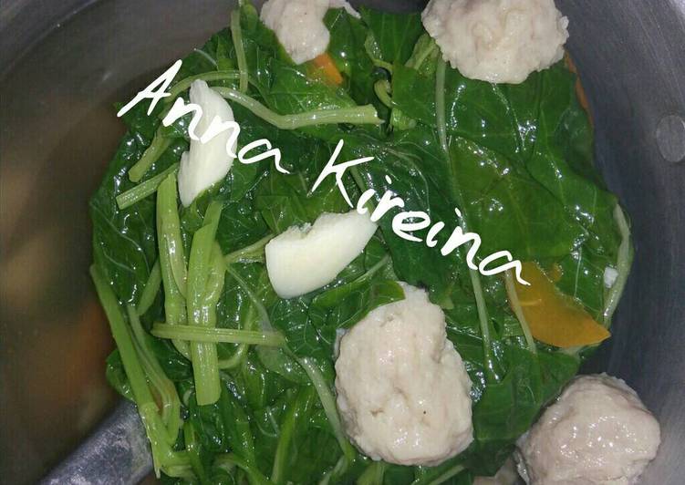 Resep Bening Bayam Bakso - Anna Kireina