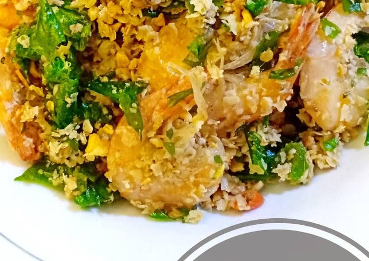 gambar untuk resep Udang goreng oatmeal kemangi