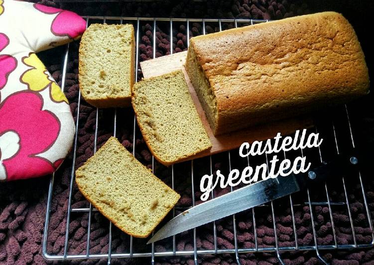 cara membuat Castella Greentea (Traditional Japanese Honey Cake)