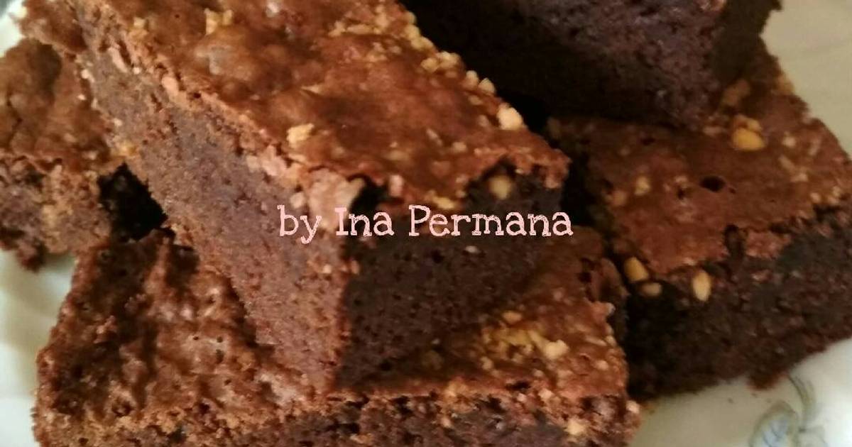 504 resep  brownies  panggang  tanpa  oven enak dan  sederhana 