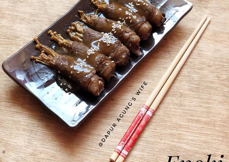 gambar untuk cara membuat Enoki Beef Roll#festivalresepasia#jepang#dagingsapi