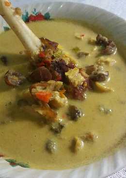 Gulai kaki kambing dan tempe