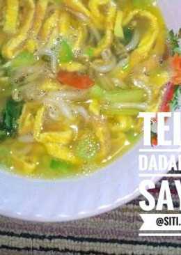 Telur dadar kuah sayur ala2 diet DEBM