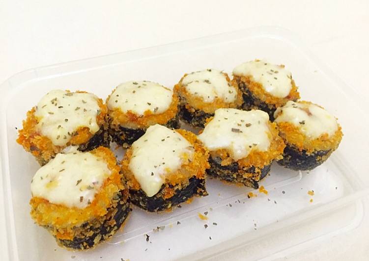 cara membuat Sushi Goreng Mozarella