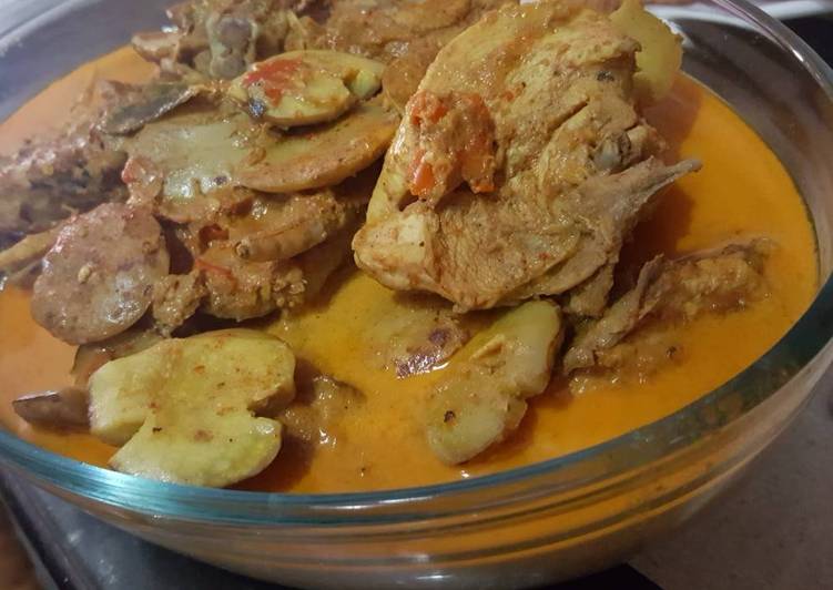 cara membuat Gulai Ayam Campur Jengkol Ala Padang