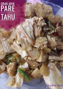 Orak Arik Pare Kembang Tahu