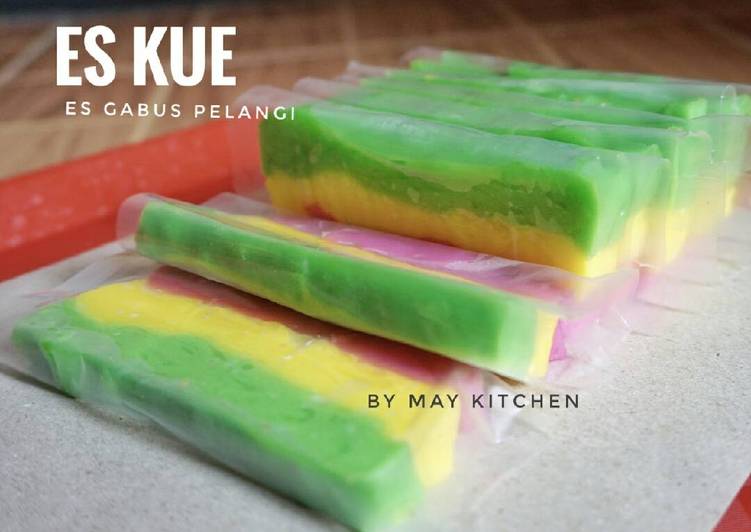 resep Es Kue / Es Gabus Pelangi