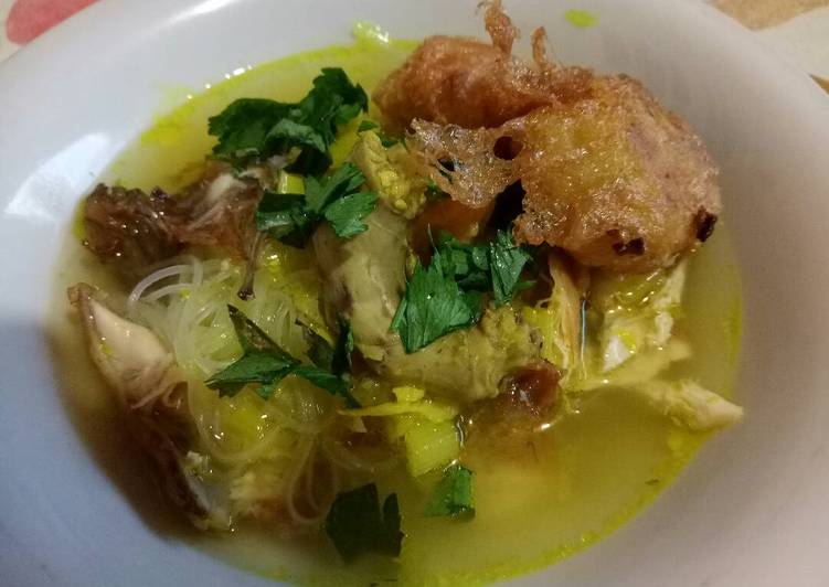 Resep Soto  ayam  kampung soto  lamongan  oleh Wahyu Utami 