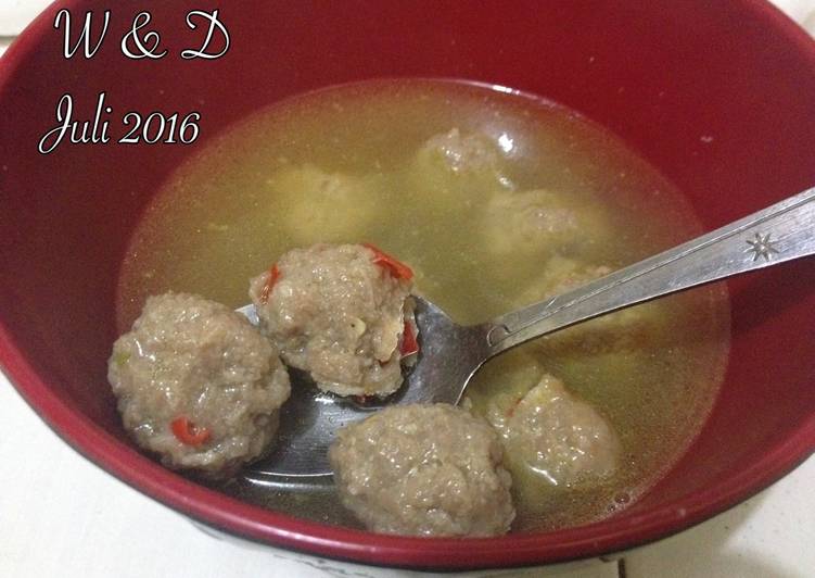 gambar untuk resep makanan Bakso / Baso Sapi pedas Homemade (Spicy Meatball)