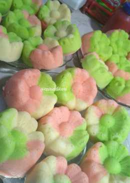 Kue bolu rainbow kukus simpel