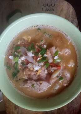 Bakso ikan tumis pre telur dan daging