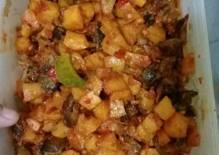 resep lengkap untuk Sambel goreng kentang ati ayam