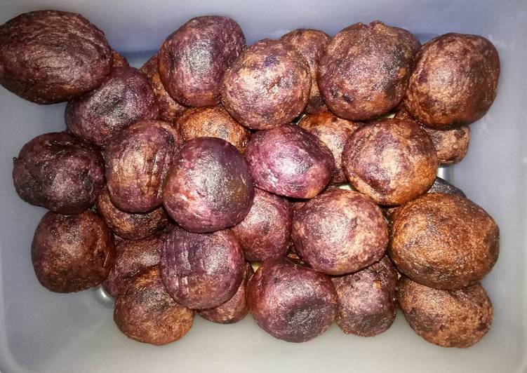 gambar untuk resep makanan Bola bola ubi ungu goreng